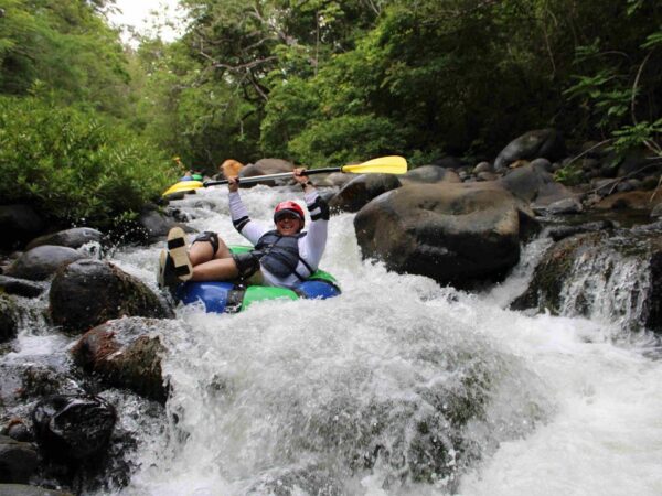 Private La Leona Waterfall + Private White Water River Tubing