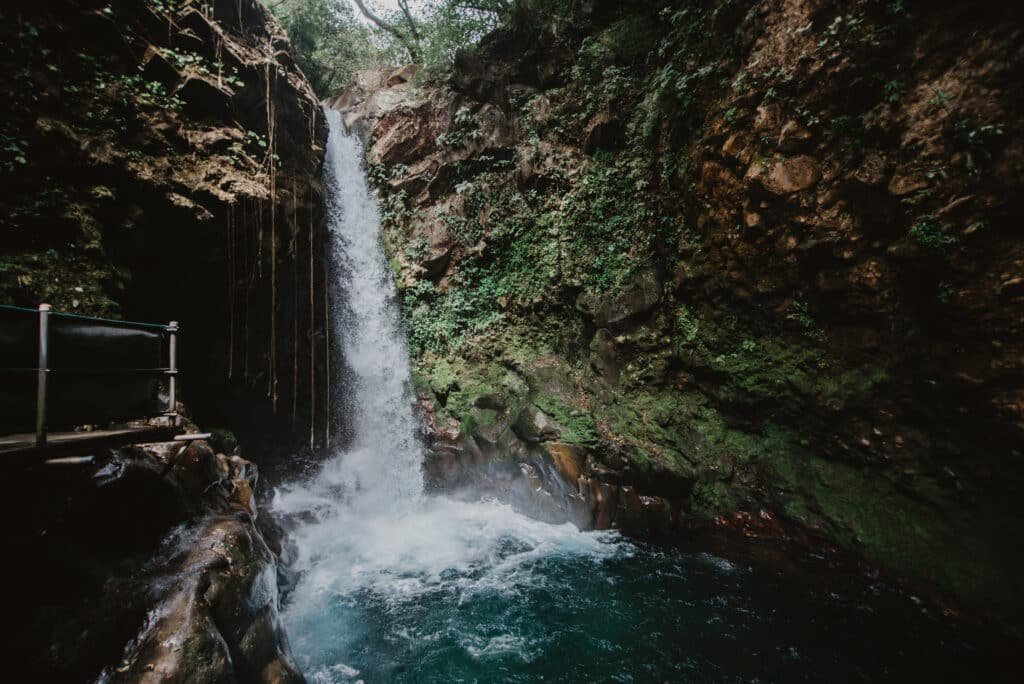 Oropendola Waterfall in rainy season.