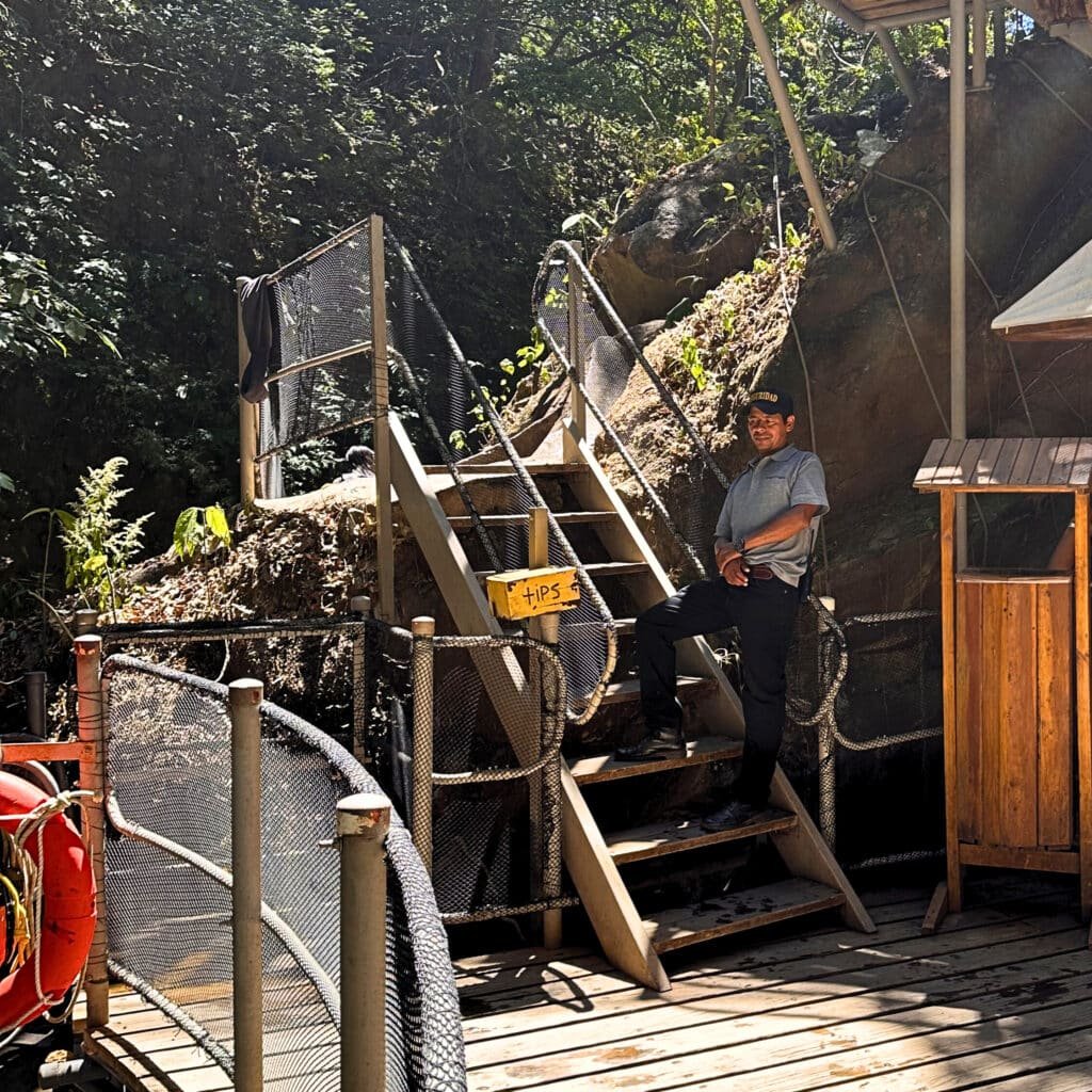 Safety Guard at Oropendola Waterfall