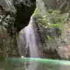 canyon swim on the la leona waterfall adventure hike