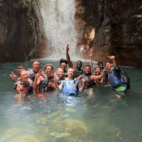 la leona waterfall adventure hike group tour