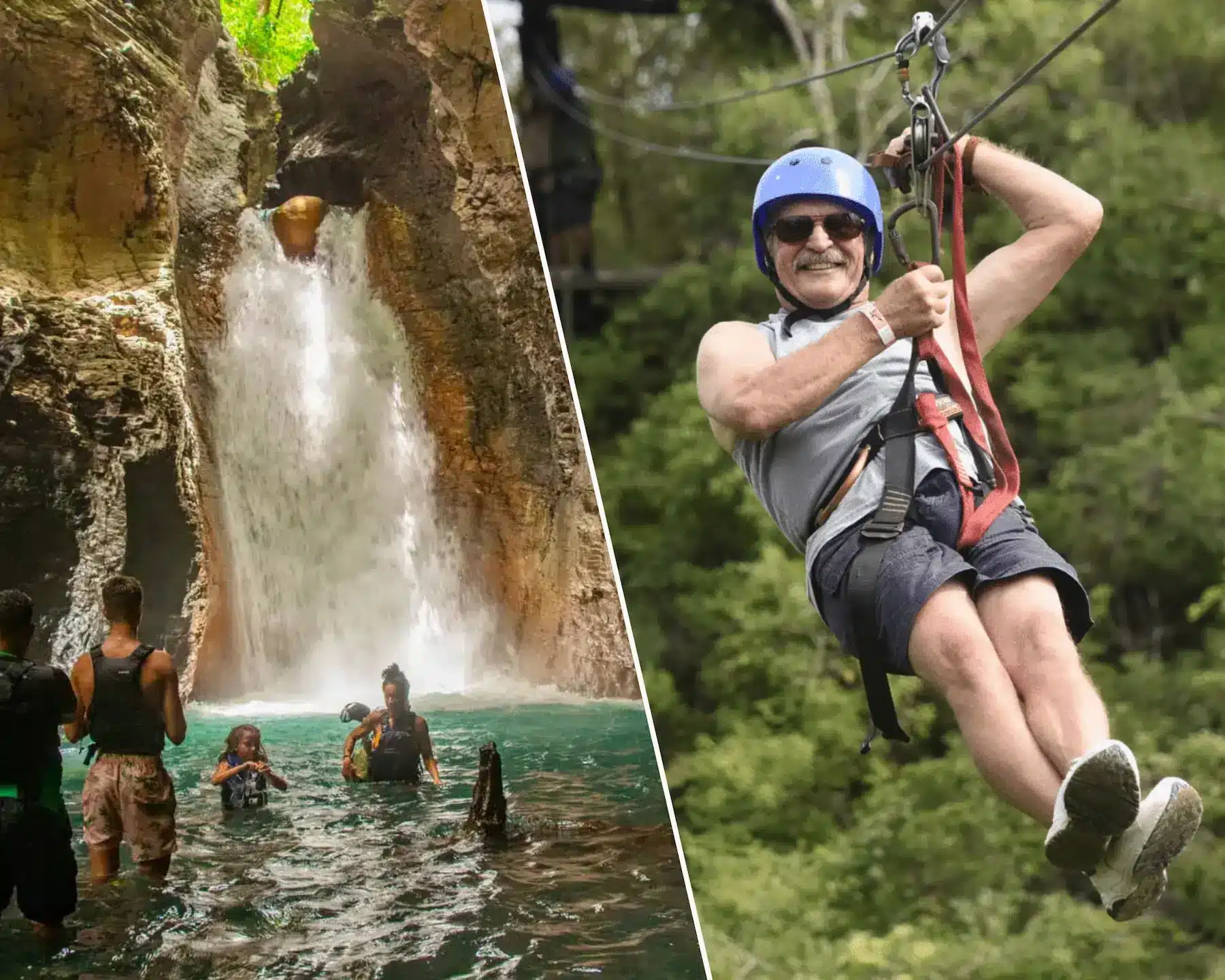 la leona waterfall and zip lining
