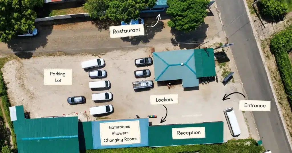facilities at la leona waterfall